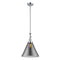 Cone Mini Pendant shown in the Polished Chrome finish with a Plated Smoke shade