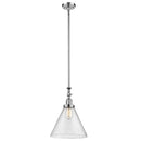 Cone Mini Pendant shown in the Polished Chrome finish with a Seedy shade