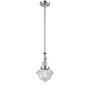 Oxford Mini Pendant shown in the Polished Chrome finish with a Clear shade