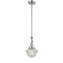 Oxford Mini Pendant shown in the Polished Chrome finish with a Seedy shade