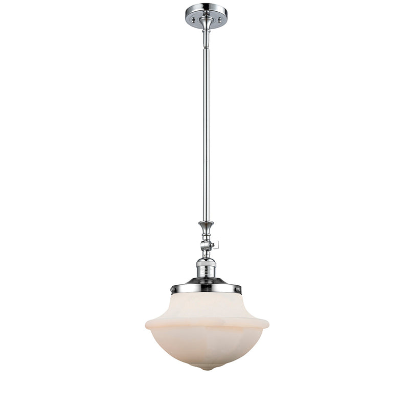 Oxford Mini Pendant shown in the Polished Chrome finish with a Matte White shade