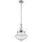 Oxford Mini Pendant shown in the Polished Chrome finish with a Seedy shade