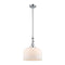 Bell Mini Pendant shown in the Polished Chrome finish with a Matte White shade