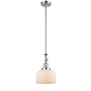 Bell Mini Pendant shown in the Polished Chrome finish with a Matte White shade