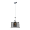 Bell Mini Pendant shown in the Polished Chrome finish with a Plated Smoke shade