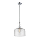 Bell Mini Pendant shown in the Polished Chrome finish with a Seedy shade