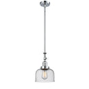 Bell Mini Pendant shown in the Polished Chrome finish with a Seedy shade