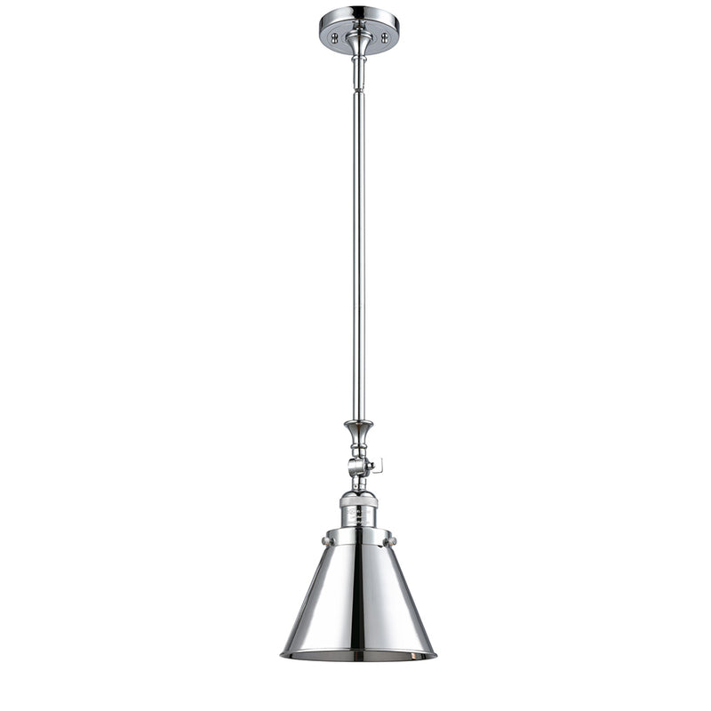 Appalachian Mini Pendant shown in the Polished Chrome finish with a Polished Chrome shade