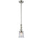 Canton Mini Pendant shown in the Polished Nickel finish with a Seedy shade