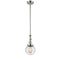 Beacon Mini Pendant shown in the Polished Nickel finish with a Seedy shade