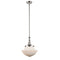 Oxford Mini Pendant shown in the Polished Nickel finish with a Matte White shade