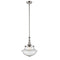 Oxford Mini Pendant shown in the Polished Nickel finish with a Seedy shade