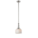 Bell Mini Pendant shown in the Polished Nickel finish with a Matte White shade