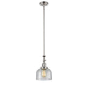 Bell Mini Pendant shown in the Polished Nickel finish with a Seedy shade