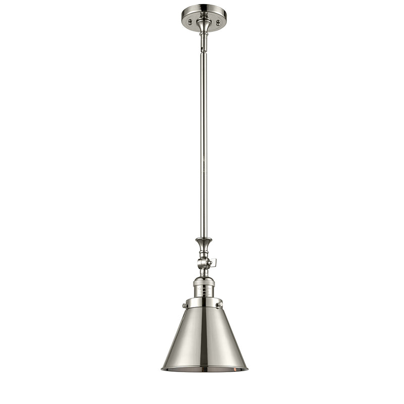 Appalachian Mini Pendant shown in the Polished Nickel finish with a Polished Nickel shade