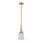 Canton Mini Pendant shown in the Satin Gold finish with a Clear shade