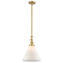 Cone Mini Pendant shown in the Satin Gold finish with a Matte White shade