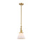 Cone Mini Pendant shown in the Satin Gold finish with a Matte White shade