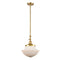 Oxford Mini Pendant shown in the Satin Gold finish with a Matte White shade