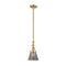 Cone Mini Pendant shown in the Satin Gold finish with a Plated Smoke shade