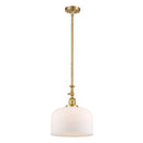 Bell Mini Pendant shown in the Satin Gold finish with a Matte White shade