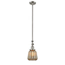 Chatham Mini Pendant shown in the Brushed Satin Nickel finish with a Mercury shade