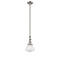 Olean Mini Pendant shown in the Brushed Satin Nickel finish with a Seedy shade