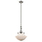 Oxford Mini Pendant shown in the Brushed Satin Nickel finish with a Matte White shade