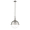 Hampden Pendant shown in the Brushed Satin Nickel finish with a Clear shade