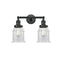 Canton Bath Vanity Light shown in the Matte Black finish with a Clear shade