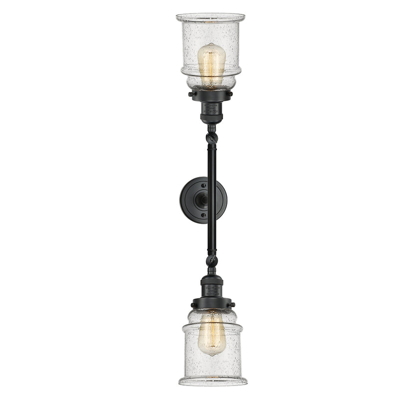 Innovations Lighting Canton 2 Light Bath Vanity Light Part Of The Franklin Restoration Collection 208-BK-G184-LED