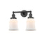 Canton Bath Vanity Light shown in the Oil Rubbed Bronze finish with a Matte White shade