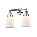 Canton Bath Vanity Light shown in the Polished Chrome finish with a Matte White shade