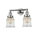 Canton Bath Vanity Light shown in the Polished Chrome finish with a Clear shade