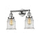 Canton Bath Vanity Light shown in the Polished Chrome finish with a Clear shade