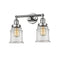 Canton Bath Vanity Light shown in the Polished Chrome finish with a Clear shade