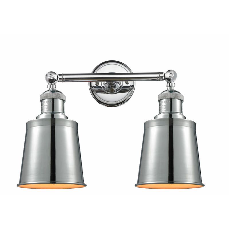 Addison Bath Vanity Light shown in the Polished Chrome finish with a Polished Chrome shade