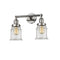 Canton Bath Vanity Light shown in the Polished Nickel finish with a Clear shade