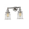 Canton Bath Vanity Light shown in the Polished Nickel finish with a Clear shade