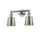 Addison Bath Vanity Light shown in the Polished Nickel finish with a Polished Nickel shade