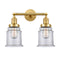 Canton Bath Vanity Light shown in the Satin Gold finish with a Clear shade