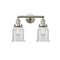 Canton Bath Vanity Light shown in the Brushed Satin Nickel finish with a Clear shade
