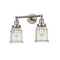 Canton Bath Vanity Light shown in the Brushed Satin Nickel finish with a Seedy shade