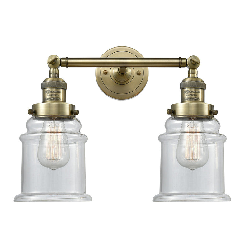 Innovations Lighting Canton 2 Light Bath Vanity Light Part Of The Franklin Restoration Collection 208L-AB-G182-LED