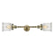 Canton Bath Vanity Light shown in the Antique Brass finish with a Seedy shade
