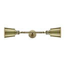 Addison Bath Vanity Light shown in the Antique Brass finish with a Antique Brass shade