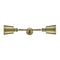 Addison Bath Vanity Light shown in the Antique Brass finish with a Antique Brass shade