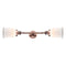 Canton Bath Vanity Light shown in the Antique Copper finish with a Matte White shade