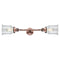 Canton Bath Vanity Light shown in the Antique Copper finish with a Clear shade