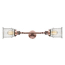 Canton Bath Vanity Light shown in the Antique Copper finish with a Seedy shade